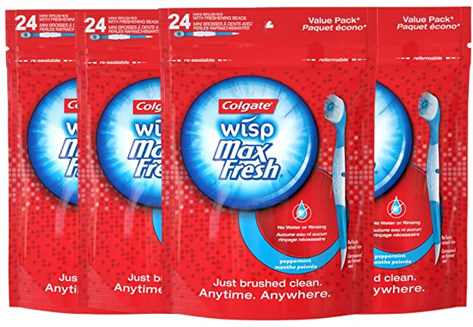 Colgate® Wisp Max Fresh Disposable Toothbrush (24ct) - 4 Pack