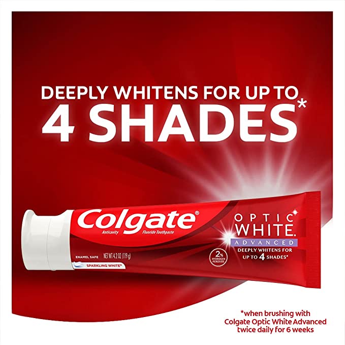 Colgate® Optic White Advanced Whitening Toothpaste (3.20z) 2 Pack