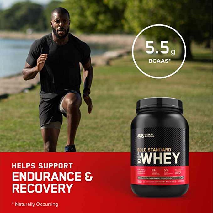 Optimum Nutrition Gold Standard 100% Whey Protein Powder (Double Rich Chocolate) - 5 Pound