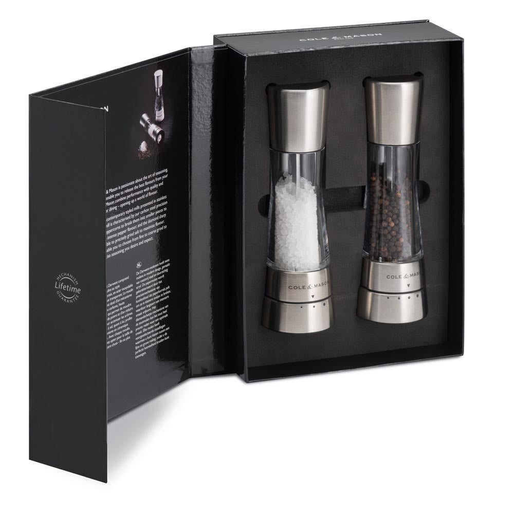 Cole & Mason Derwent Salt and Pepper Grinder Set (Stainless Steel)