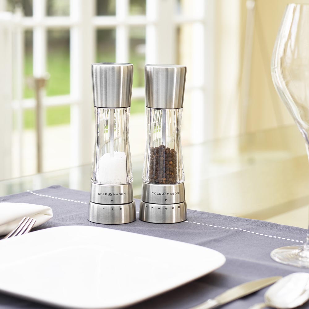 Cole & Mason Derwent Salt and Pepper Grinder Set (Stainless Steel)