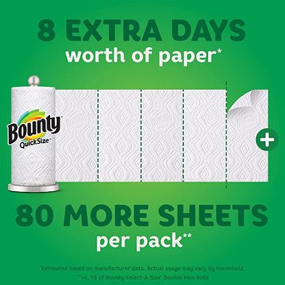 Bounty Quick-Size Paper Towels -12 Family Rolls